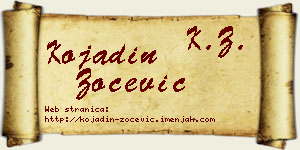 Kojadin Zoćević vizit kartica